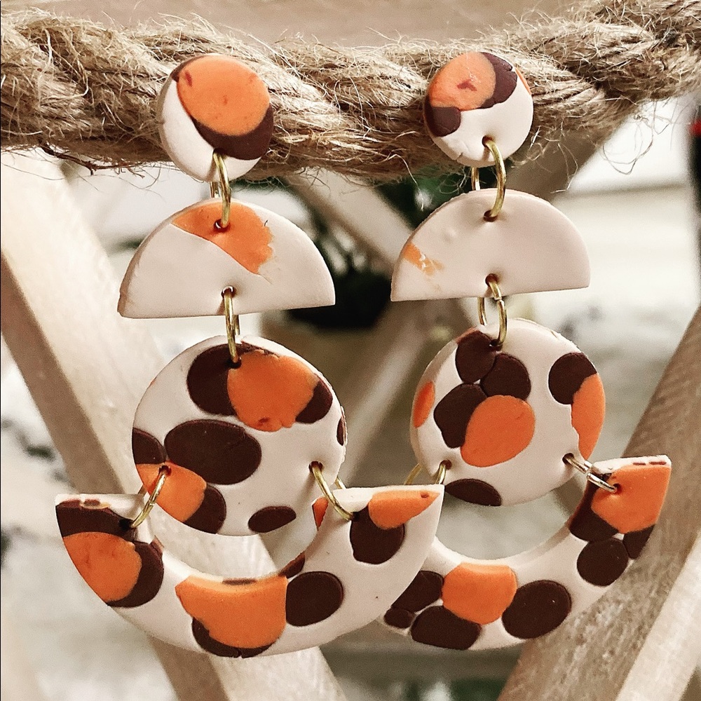 Handmade polymer clay earrings